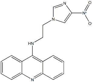 9-[(2-{4-nitro-1H-imidazol-1-yl}ethyl)amino]acridine 구조식 이미지