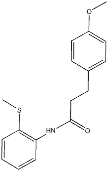 3-(4-methoxyphenyl)-N-[2-(methylsulfanyl)phenyl]propanamide 구조식 이미지