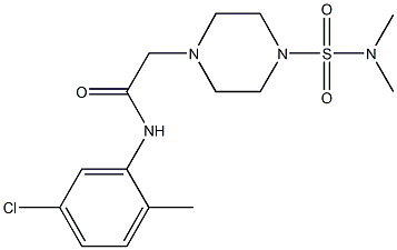 N-(5-chloro-2-methylphenyl)-2-{4-[(dimethylamino)sulfonyl]-1-piperazinyl}acetamide 구조식 이미지