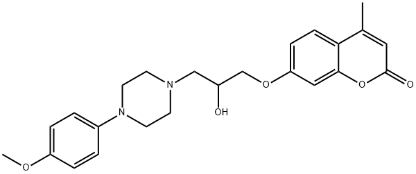 7-{2-hydroxy-3-[4-(4-methoxyphenyl)-1-piperazinyl]propoxy}-4-methyl-2H-chromen-2-one Structure