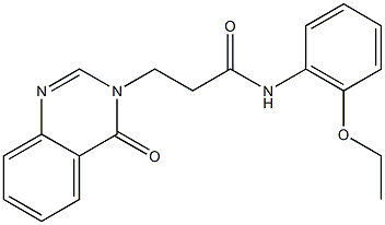 N-(2-ethoxyphenyl)-3-(4-oxo-3(4H)-quinazolinyl)propanamide 구조식 이미지