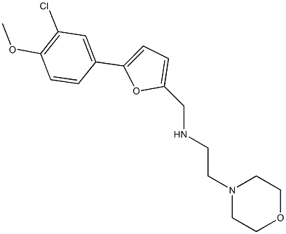 N-{[5-(3-chloro-4-methoxyphenyl)-2-furyl]methyl}-N-[2-(4-morpholinyl)ethyl]amine 구조식 이미지