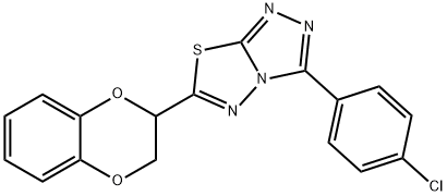 3-(4-chlorophenyl)-6-(2,3-dihydro-1,4-benzodioxin-2-yl)[1,2,4]triazolo[3,4-b][1,3,4]thiadiazole Structure