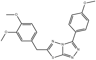 6-(3,4-dimethoxybenzyl)-3-(4-methoxyphenyl)[1,2,4]triazolo[3,4-b][1,3,4]thiadiazole 구조식 이미지