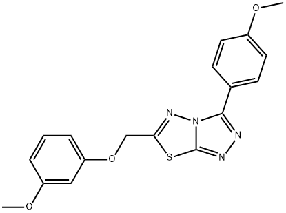 6-[(3-methoxyphenoxy)methyl]-3-(4-methoxyphenyl)[1,2,4]triazolo[3,4-b][1,3,4]thiadiazole 구조식 이미지