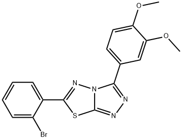 6-(2-bromophenyl)-3-(3,4-dimethoxyphenyl)[1,2,4]triazolo[3,4-b][1,3,4]thiadiazole 구조식 이미지