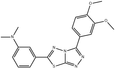 3-[3-(3,4-dimethoxyphenyl)[1,2,4]triazolo[3,4-b][1,3,4]thiadiazol-6-yl]-N,N-dimethylaniline Structure