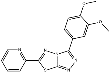 3-(3,4-dimethoxyphenyl)-6-(2-pyridinyl)[1,2,4]triazolo[3,4-b][1,3,4]thiadiazole Structure