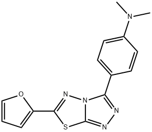 N-{4-[6-(2-furyl)[1,2,4]triazolo[3,4-b][1,3,4]thiadiazol-3-yl]phenyl}-N,N-dimethylamine 구조식 이미지