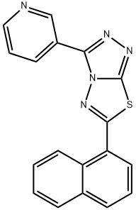 6-(1-naphthyl)-3-(3-pyridinyl)[1,2,4]triazolo[3,4-b][1,3,4]thiadiazole 구조식 이미지