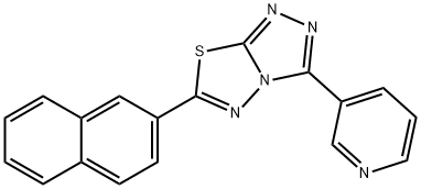 6-(2-naphthyl)-3-(3-pyridinyl)[1,2,4]triazolo[3,4-b][1,3,4]thiadiazole 구조식 이미지