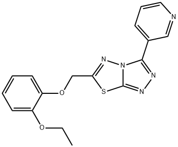 6-[(2-ethoxyphenoxy)methyl]-3-(3-pyridinyl)[1,2,4]triazolo[3,4-b][1,3,4]thiadiazole 구조식 이미지