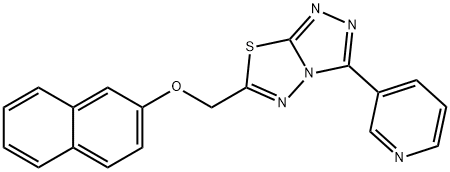 6-[(2-naphthyloxy)methyl]-3-(3-pyridinyl)[1,2,4]triazolo[3,4-b][1,3,4]thiadiazole 구조식 이미지