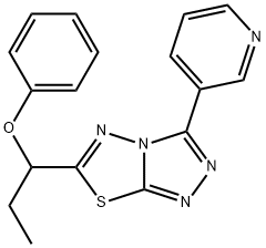 phenyl 1-[3-(3-pyridinyl)[1,2,4]triazolo[3,4-b][1,3,4]thiadiazol-6-yl]propyl ether 구조식 이미지
