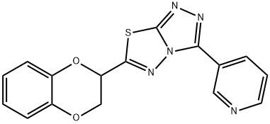 6-(2,3-dihydro-1,4-benzodioxin-2-yl)-3-(3-pyridinyl)[1,2,4]triazolo[3,4-b][1,3,4]thiadiazole Structure