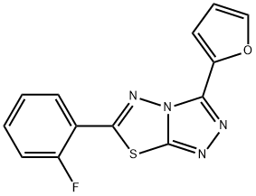 6-(2-fluorophenyl)-3-(2-furyl)[1,2,4]triazolo[3,4-b][1,3,4]thiadiazole 구조식 이미지