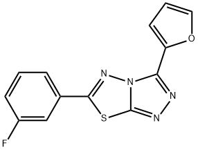 6-(3-fluorophenyl)-3-(2-furyl)[1,2,4]triazolo[3,4-b][1,3,4]thiadiazole Structure