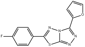 6-(4-fluorophenyl)-3-(2-furyl)[1,2,4]triazolo[3,4-b][1,3,4]thiadiazole 구조식 이미지