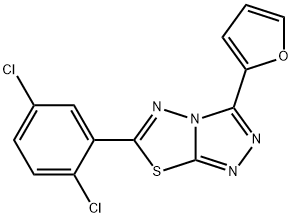6-(2,5-dichlorophenyl)-3-(2-furyl)[1,2,4]triazolo[3,4-b][1,3,4]thiadiazole 구조식 이미지