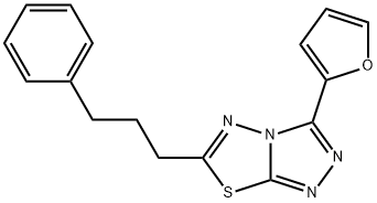 3-(2-furyl)-6-(3-phenylpropyl)[1,2,4]triazolo[3,4-b][1,3,4]thiadiazole 구조식 이미지