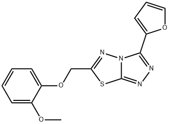 3-(2-furyl)-6-[(2-methoxyphenoxy)methyl][1,2,4]triazolo[3,4-b][1,3,4]thiadiazole Structure