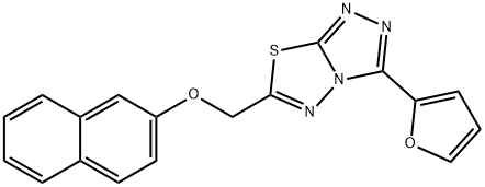 [3-(2-furyl)[1,2,4]triazolo[3,4-b][1,3,4]thiadiazol-6-yl]methyl 2-naphthyl ether Structure