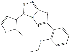 ethyl 2-[3-(2-methyl-3-furyl)[1,2,4]triazolo[3,4-b][1,3,4]thiadiazol-6-yl]phenyl ether 구조식 이미지
