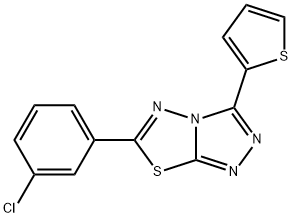 6-(3-chlorophenyl)-3-(2-thienyl)[1,2,4]triazolo[3,4-b][1,3,4]thiadiazole Structure