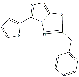 6-benzyl-3-(2-thienyl)[1,2,4]triazolo[3,4-b][1,3,4]thiadiazole 구조식 이미지