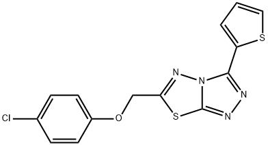 6-[(4-chlorophenoxy)methyl]-3-(2-thienyl)[1,2,4]triazolo[3,4-b][1,3,4]thiadiazole 구조식 이미지