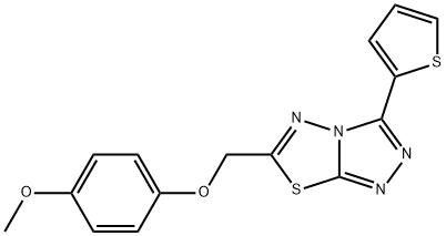 6-[(4-methoxyphenoxy)methyl]-3-(2-thienyl)[1,2,4]triazolo[3,4-b][1,3,4]thiadiazole 구조식 이미지