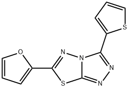 6-(2-furyl)-3-(2-thienyl)[1,2,4]triazolo[3,4-b][1,3,4]thiadiazole 구조식 이미지