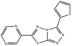 6-(2-pyrazinyl)-3-(2-thienyl)[1,2,4]triazolo[3,4-b][1,3,4]thiadiazole Structure