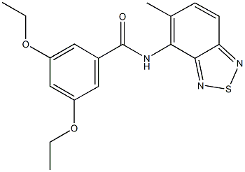 3,5-diethoxy-N-(5-methyl-2,1,3-benzothiadiazol-4-yl)benzamide 구조식 이미지