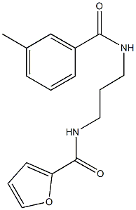 N-{3-[(3-methylbenzoyl)amino]propyl}-2-furamide Structure