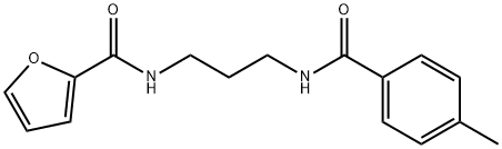 N-{3-[(4-methylbenzoyl)amino]propyl}-2-furamide 구조식 이미지