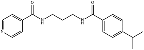 N-{3-[(4-isopropylbenzoyl)amino]propyl}isonicotinamide 구조식 이미지