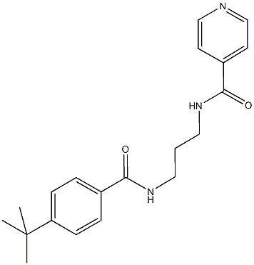 N-{3-[(4-tert-butylbenzoyl)amino]propyl}isonicotinamide 구조식 이미지