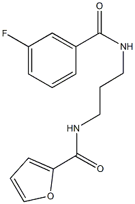 N-{3-[(3-fluorobenzoyl)amino]propyl}-2-furamide Structure