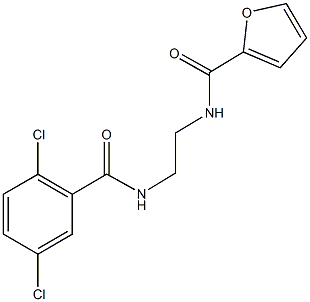 N-{2-[(2,5-dichlorobenzoyl)amino]ethyl}-2-furamide 구조식 이미지