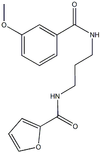 N-{3-[(3-methoxybenzoyl)amino]propyl}-2-furamide 구조식 이미지