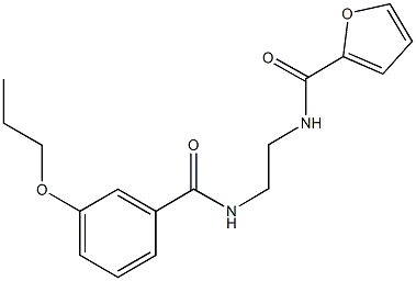 N-{2-[(3-propoxybenzoyl)amino]ethyl}-2-furamide 구조식 이미지