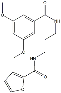 N-{3-[(3,5-dimethoxybenzoyl)amino]propyl}-2-furamide Structure