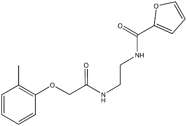 N-(2-{[2-(2-methylphenoxy)acetyl]amino}ethyl)-2-furamide Structure