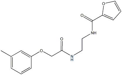 N-(2-{[2-(3-methylphenoxy)acetyl]amino}ethyl)-2-furamide Structure