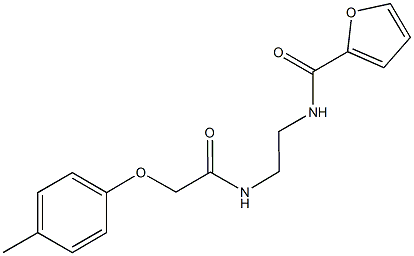 N-(2-{[2-(4-methylphenoxy)acetyl]amino}ethyl)-2-furamide 구조식 이미지