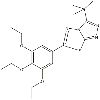 3-tert-butyl-6-(3,4,5-triethoxyphenyl)[1,2,4]triazolo[3,4-b][1,3,4]thiadiazole Structure