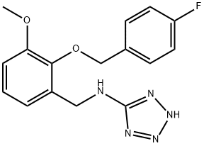 N-{2-[(4-fluorobenzyl)oxy]-3-methoxybenzyl}-N-(2H-tetraazol-5-yl)amine Structure