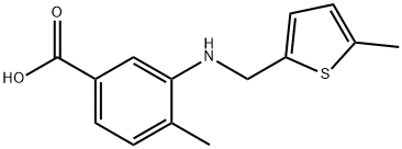 4-methyl-3-{[(5-methyl-2-thienyl)methyl]amino}benzoic acid Structure