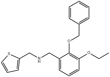 N-[2-(benzyloxy)-3-ethoxybenzyl]-N-(2-thienylmethyl)amine 구조식 이미지